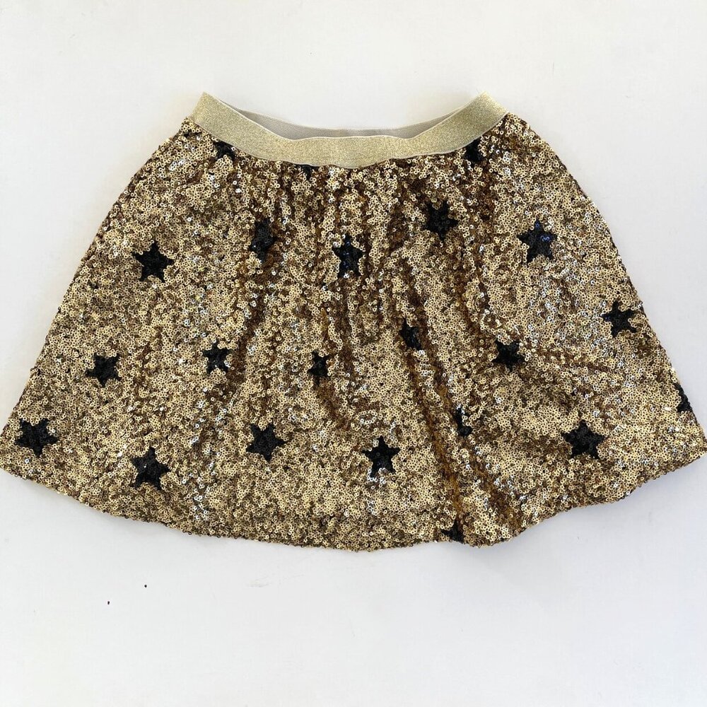 New without tags, Crewcuts Gold Sequin Skirt, Girls Size M
